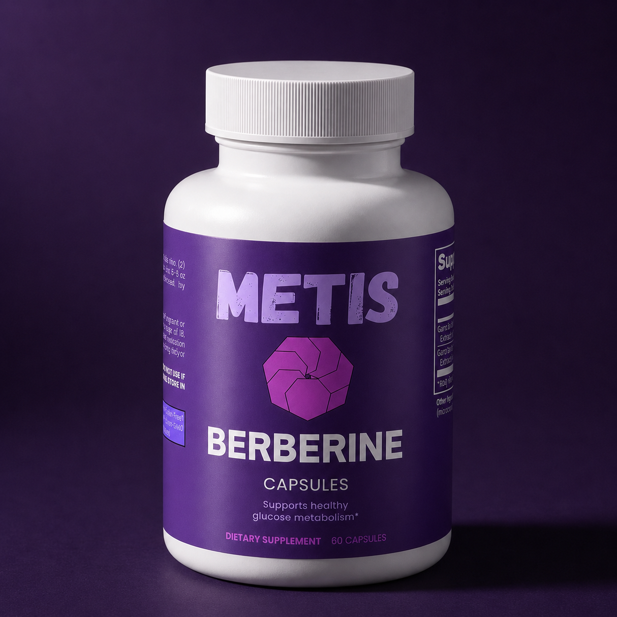 Metis Berberine Capsules | 800mg | Blood Sugar & Metabolism Support | 60 Vege Caps